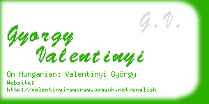 gyorgy valentinyi business card