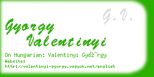 gyorgy valentinyi business card